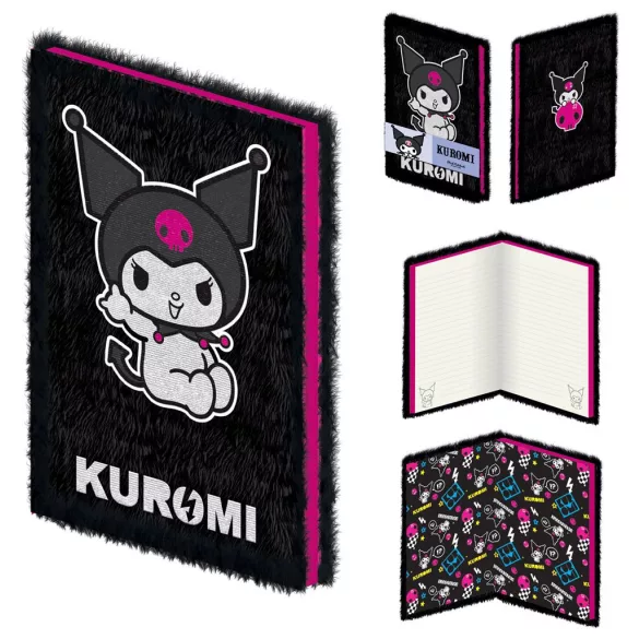 Kuromi (Rock Out) A5 Plush Notebook Casebound-SR2402813