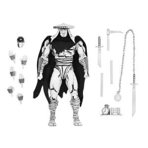 TMNT (Mirage Comics) - 7" Scale Action Figure - Foot Assassin Black and White-NE54542-01