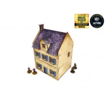 WW2 Normandy Townhouse 3 előrefestett épület [28mm/1:56]