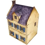 WW2 Normandy Townhouse 3 előrefestett épület [28mm/1:56]