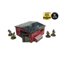 WW2 Normandy Large Brick Shed Prepainted [28mm/1:56]-H00128