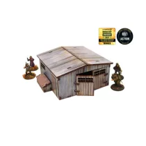 WW2 Normandy Large Tin Shed Prepainted [28mm/1:56]-H00130