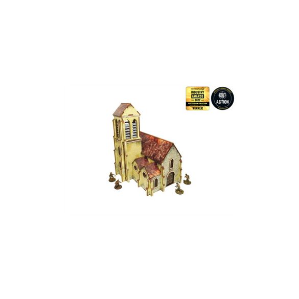 WW2 Normandy Church Prepainted [28mm/1:56]-H00132