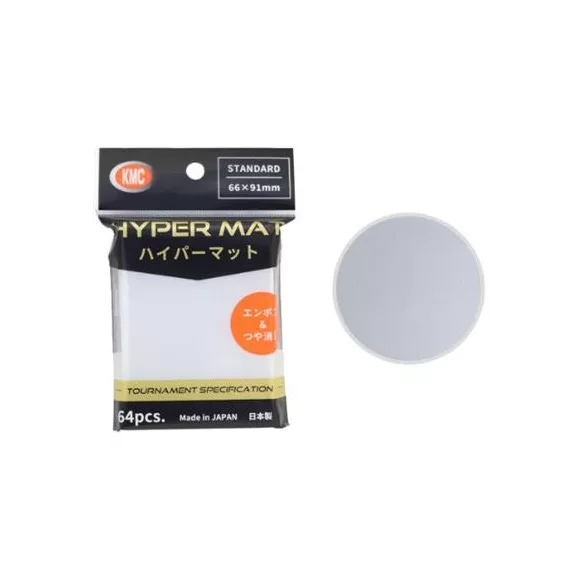 KMC Standard Sleeves - Hyper MAT Clear (64 Sleeves)-