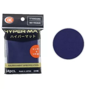 KMC Standard Sleeves - Hyper MAT Blue (64 Sleeves)-