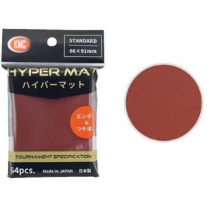 KMC Standard Sleeves - Hyper MAT Red (64 Sleeves)-