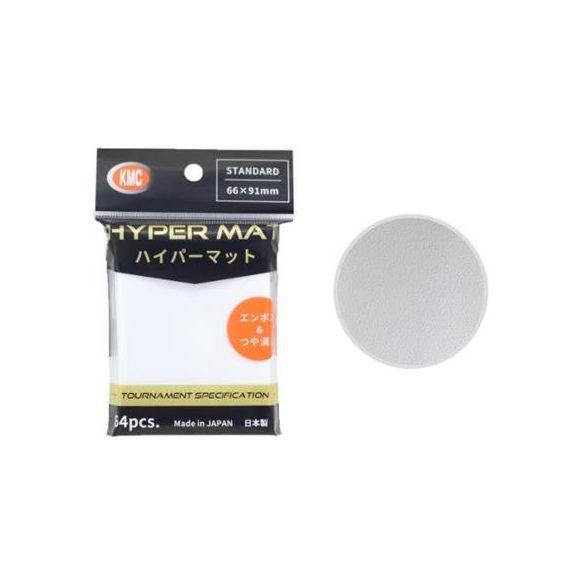 KMC Standard Sleeves - Hyper MAT White (64 Sleeves)-