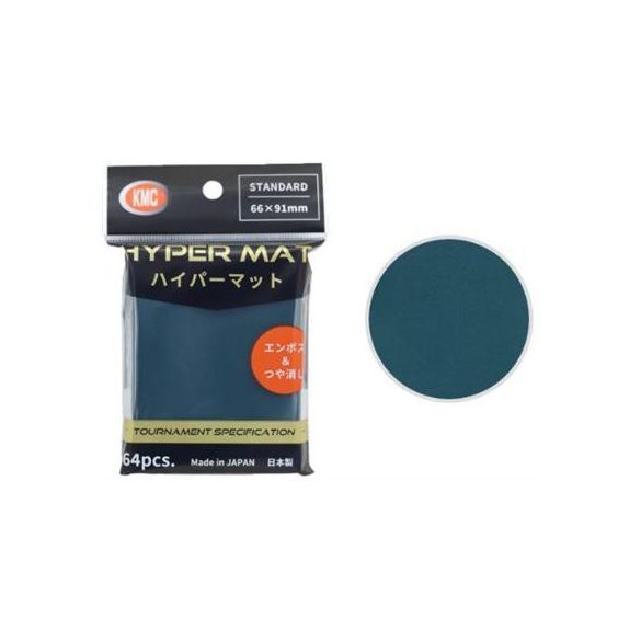 KMC Standard Sleeves - Hyper MAT Green (64 Sleeves)-