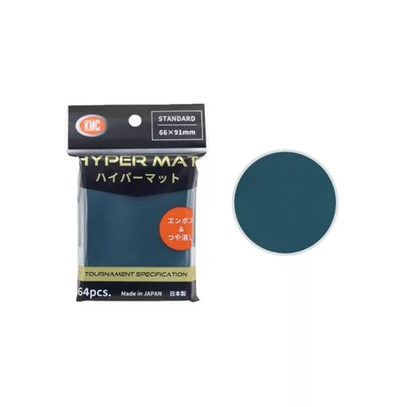 KMC Standard Sleeves - Hyper MAT Green (64 Sleeves)-