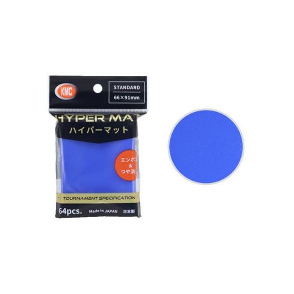 KMC Standard Sleeves - Hyper MAT Aqua (64 Sleeves)-