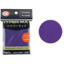 KMC Standard Sleeves - Hyper MAT Purple (64 Sleeves)-