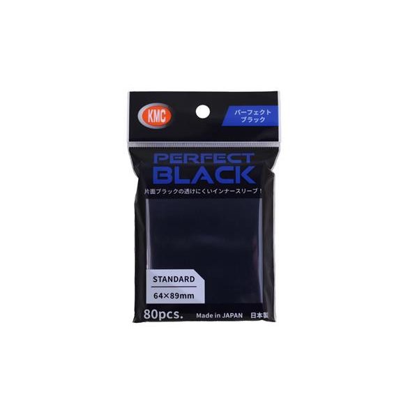 KMC Standard Sleeves - Perfect Black (80 Sleeves)-