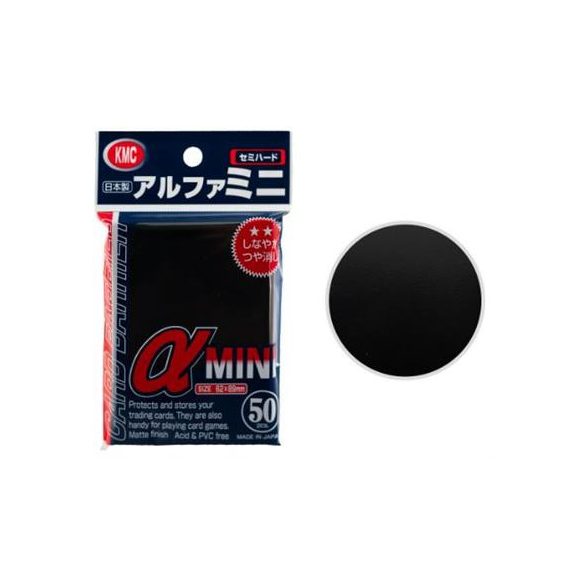 KMC Small Sleeves - α mini Black (50 Sleeves)-