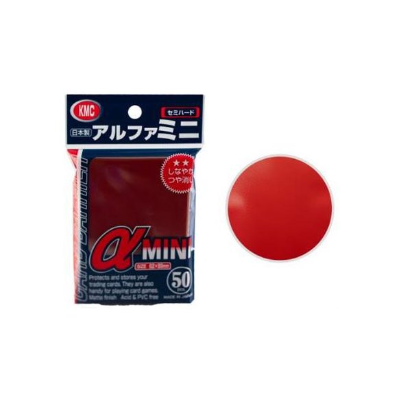 KMC Small Sleeves - α mini Red (50 Sleeves)-
