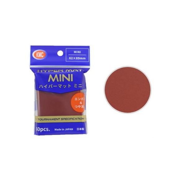 KMC Small Sleeves - Hyper MAT mini Red (60 Sleeves)-