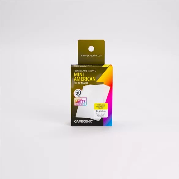 Gamegenic - Board Game Sleeves Mini American Clear Matte-GGS10190ML