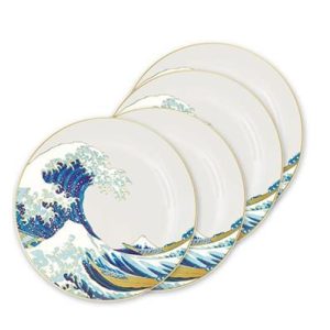 Set of 4 plates The Great Wave of Kanagawa-MAP4504