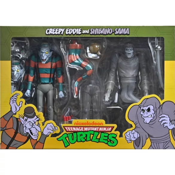 TMNT (Cartoon) 7" Scale Action Figure - Creepy Eddie & Shibano-Sama 2 Pack figura szett