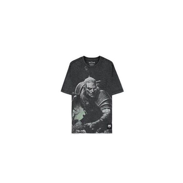 The Witcher - The Wild Hunt Short Sleeved Washed Men's T-shirt (Loose Fit) - XL-TS011130WTC-XL