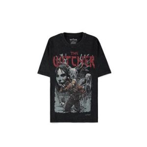 The Witcher - First Edition Short Sleeved Acid Wash Men's T-shirt (Loose fit) - S-TS255851WTC-S
