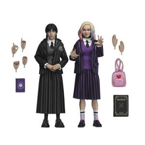 Wednesday - 8” Clothed Action Figure - Wednesday Addams (Nevermore Uniform) and Enid 2 Pack-NE42420-01