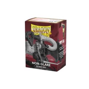 Dragon Shield Matte Non-Glare Sleeves - Blood Red (100 Sleeves)-AT-11824