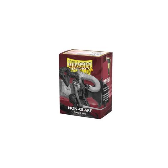 Dragon Shield Matte Non-Glare Sleeves - Blood Red (100 Sleeves)-AT-11824