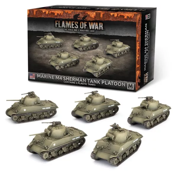 Marine M4 Sherman Platoon (x5 Plastic) - EN-UBX99