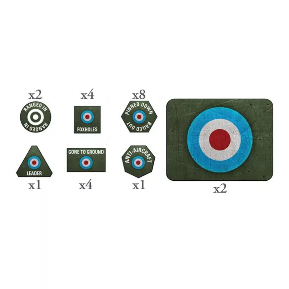 British LW Tokens (x20) and Objectives (x2) - EN-BR905