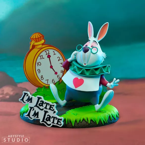 Disney Alice Csodaországban Fehér Nyúl figura, 10 cm