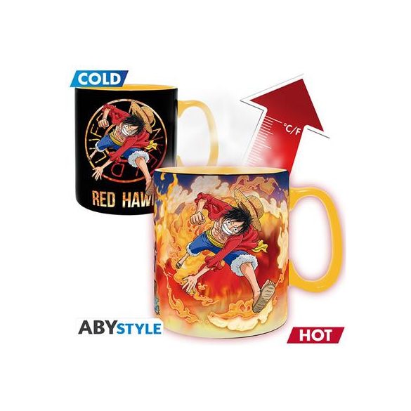 ONE PIECE - Mug Heat Change - 460 ml - Luffy & Sabo-cardboard box-ABYMUGA445