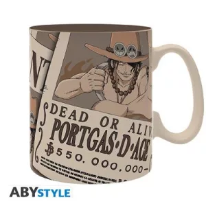 ONE PIECE - Mug - 460ml - Wanted Ace - cardboard box-ABYMUGA455