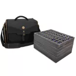 ENHANCE Wide Base Miniature Figure Vault - Case for 58 Minis + Custom Foam Tray-ENTTCFM110BKEW