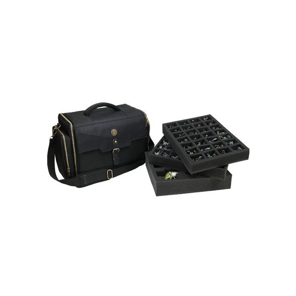 ENHANCE Wide Base Miniature Figure Vault - Case for 58 Minis + Custom Foam Tray-ENTTCFM110BKEW