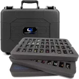 ENHANCE Wide Base Miniature Figure Vault - Case for 58 Minis + Custom Foam Tray-ENTTCFM110BKEW