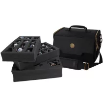 ENHANCE Wide Base Mini Figure Satchel - Case for 25 Minis + Custom Foam Tray-ENTTCFW110BKEW