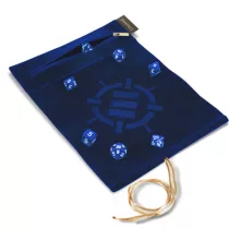 ENHANCE Roll on a Scroll™ Dice Rolling Mat & 7pc Acrylic Dice Set Blue-ENTTDRS100BLEW