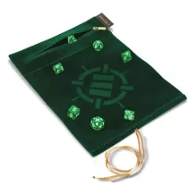 ENHANCE Roll on a Scroll™ Dice Rolling Mat & 7pc Acrylic Dice Set Green-ENTTDRS100GNEW