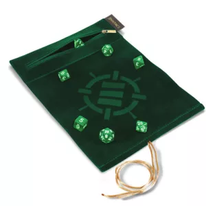 ENHANCE Roll on a Scroll™ Dice Rolling Mat & 7pc Acrylic Dice Set Green-ENTTDRS100GNEW