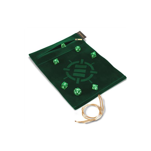 ENHANCE Roll on a Scroll™ Dice Rolling Mat & 7pc Acrylic Dice Set Green-ENTTDRS100GNEW