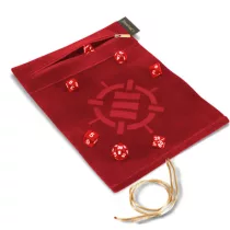 ENHANCE Roll on a Scroll™ Dice Rolling Mat & 7pc Acrylic Dice Set Red-ENTTDRS100RDEW