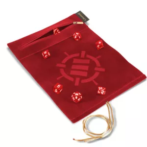 ENHANCE Roll on a Scroll™ Dice Rolling Mat & 7pc Acrylic Dice Set Red-ENTTDRS100RDEW