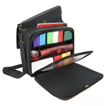 ENHANCE MTG Bag Fits Deck Boxes with Card Defender Screen, Customizable Interior-ENTTCFK100BKEW