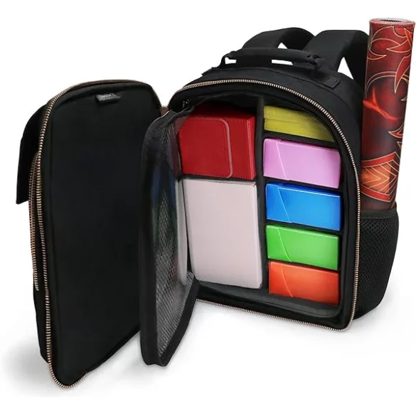 ENHANCE MTG Bag Fits Deck Boxes with Card Defender Screen, Customizable Interior-ENTTCFK100BKEW