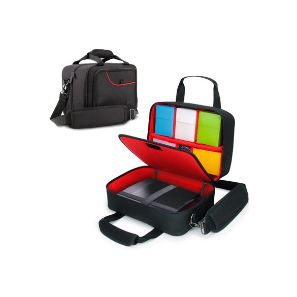 USA Gear Magic the Gathering MTG Deck Travel Bag - Card Protector Bag with Strap Red-GRSLS14608RDEW