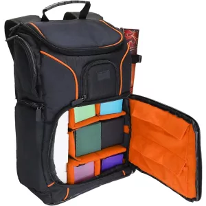 USA Gear Magic the Gathering Backpack with Customizable Interior (Orange)-GRSLS17608OGEW