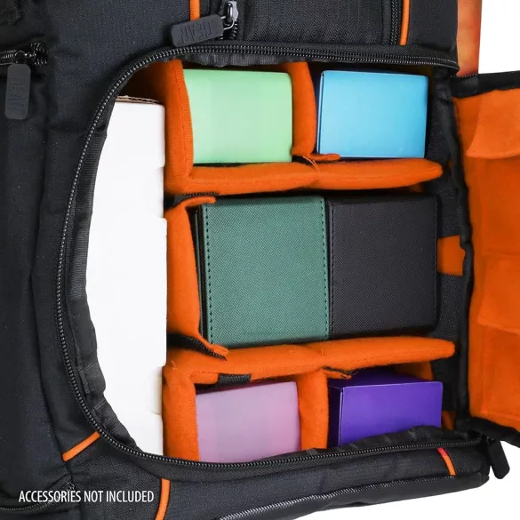 USA Gear Magic the Gathering Backpack with Customizable Interior (Orange)-GRSLS17608OGEW