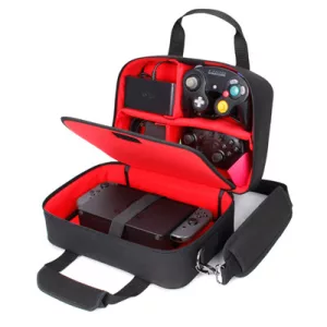 USA GEAR Switch Travel Case with Custom Storage Compartments for Accessories Red-GRSLS14100RDEW