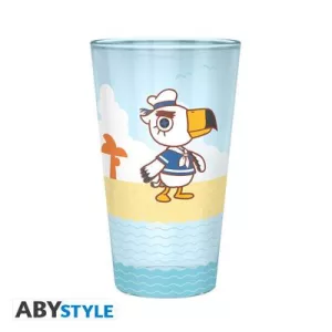 ANIMAL CROSSING - Large Glass - 400ml - "Beach Characters" - box-ABYVER303