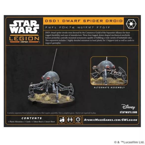 Star Wars: Legion – Dwarf Spider Droid miniatűra (EN/DE/SP/FR)